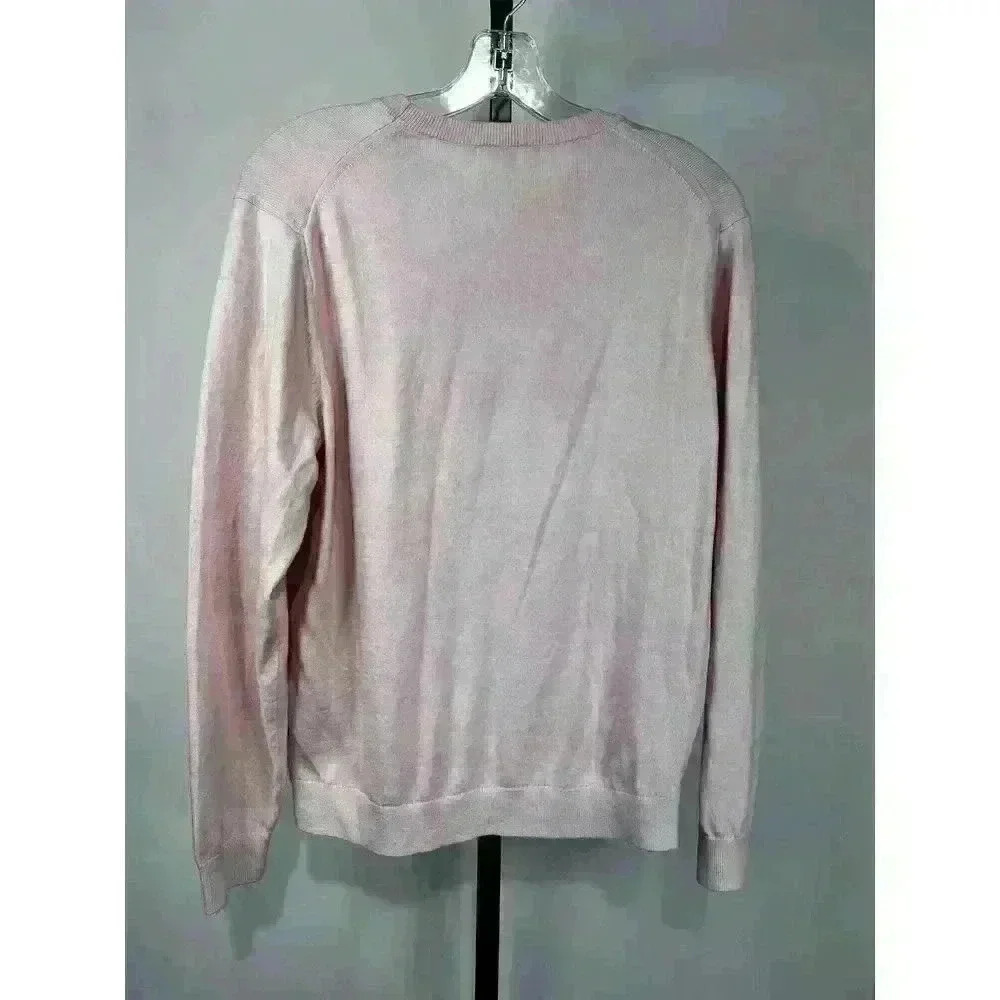 Uni Qlo Women's Crew Neck Pullover Sweater Size L Pink - Picture 2 of 6